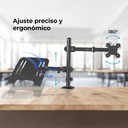Soporte doble monitor Acteck AC-944786, movimiento brazos articulados