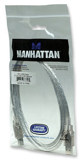 Cable USB 2.0 Manhattan, blindaje completo, reduce interferencia EMI