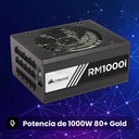 Fuente De Poder Corsair Rm1000I Digital 1000W 80Plusgold Cp-9020084-Na