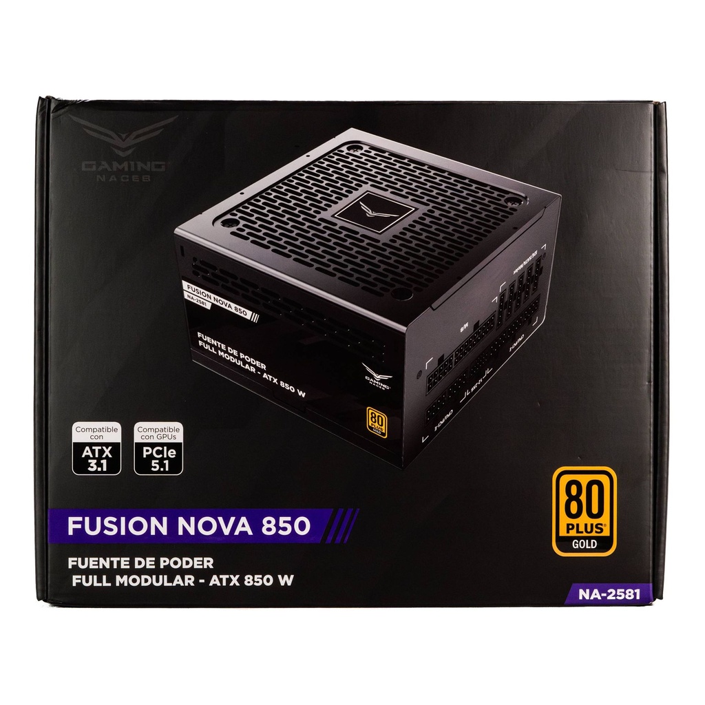 Fuente de poder Naceb Technology NA-2581, eficiencia hasta 95%