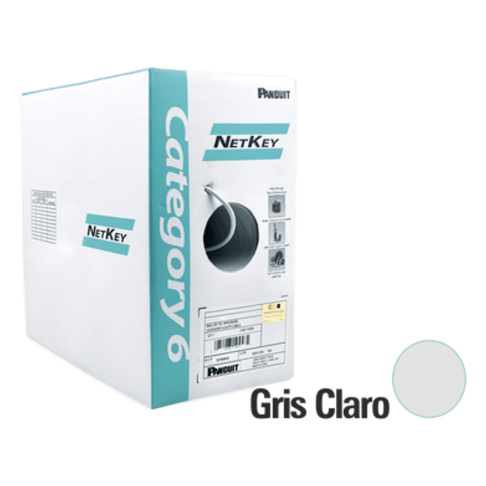 Bobina cable UTP Cat 6 Panduit NUC6C04IG-ME, diámetro 5.6 mm nominal