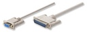 Cable null modem Manhattan DB25, conector 1 DB9 (D-Sub 9 pines) hembra