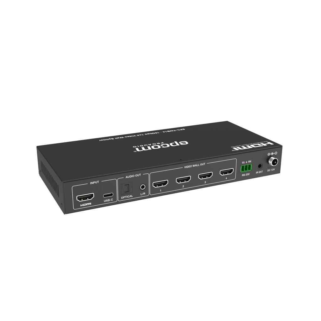 Controlador videowall EPCOM ProAudio EPC-TWB14, control botones frontales, IR y RS-232