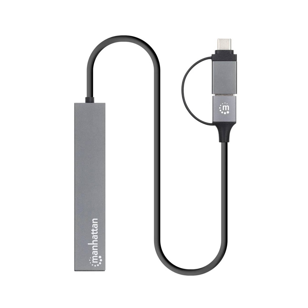 Hub USB Manhattan, material de la carcasa aluminio