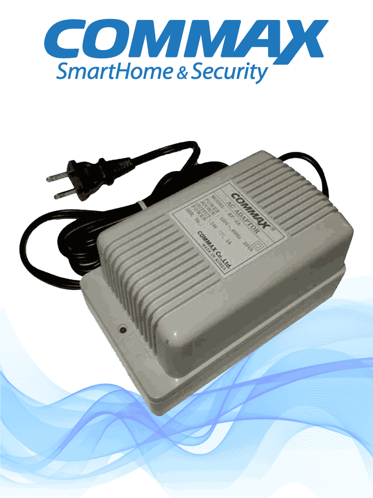 Fuente de poder Commax RF-2A, voltaje de entrada 110 a 240V AC