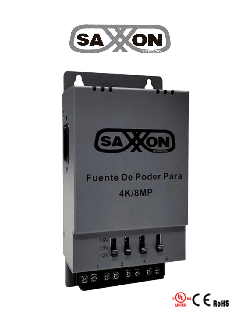Fuente de poder Saxxon PSU1205A-4K, indicadores LED de estado por canal