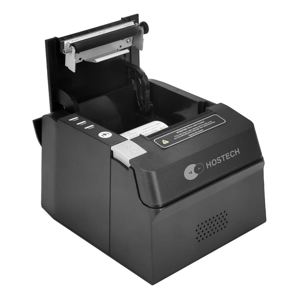 Mini impresora térmica POS Hostech HT-100, interfaces USB y Ethernet