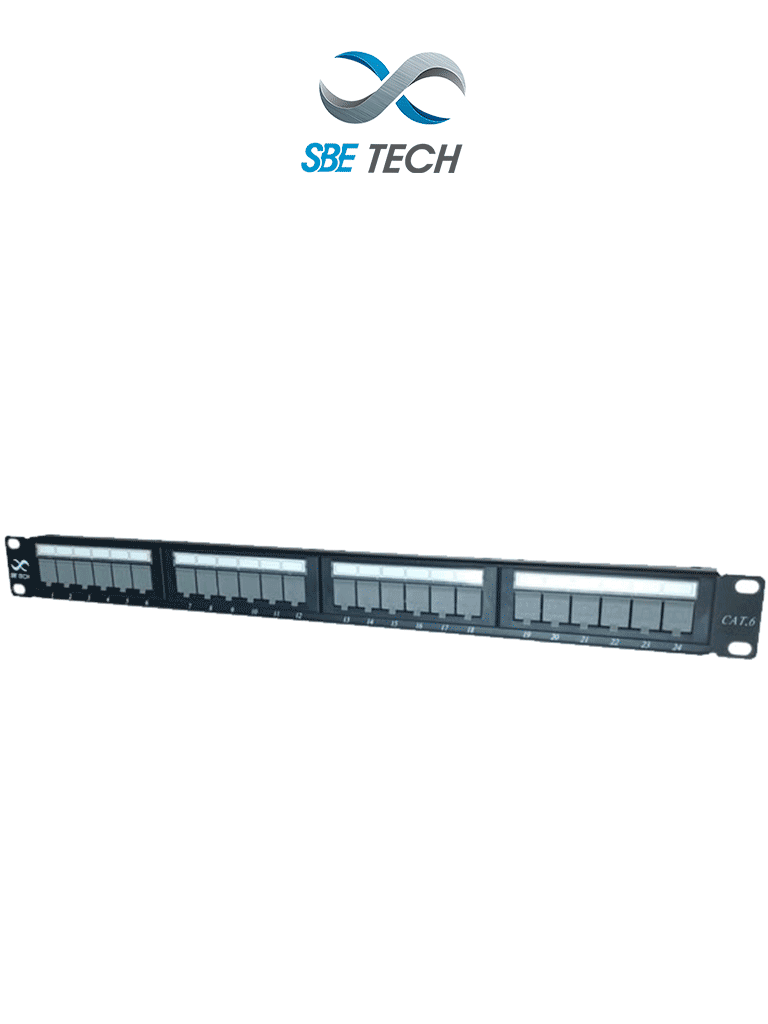 Patch panel SBE Tech SBE-PPC6-24, tipo de panel plano, tipo de contacto IDC