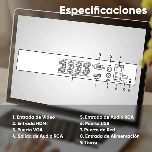 Kit CCTV HiLook by Hikvision KIT7204BM-ZERO-CC, altura 6.2 cm