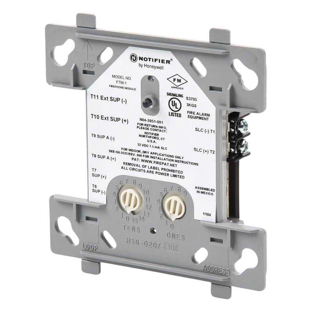 Módulo de teléfono de bomberos Notifier FTM-1, protocolo FlashScan