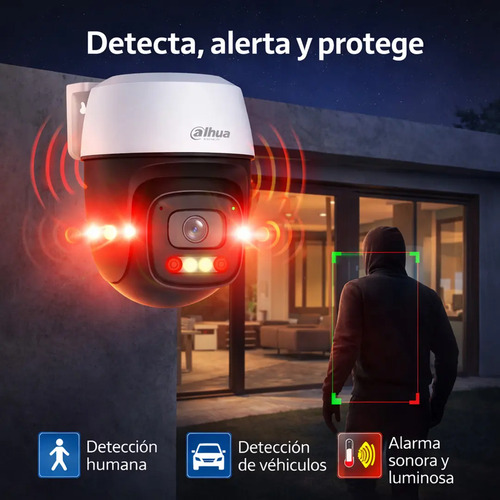Kit 8 Cámaras IP PT WiFi Dahua DH-P3I-PV, tipo de movimiento PTZ