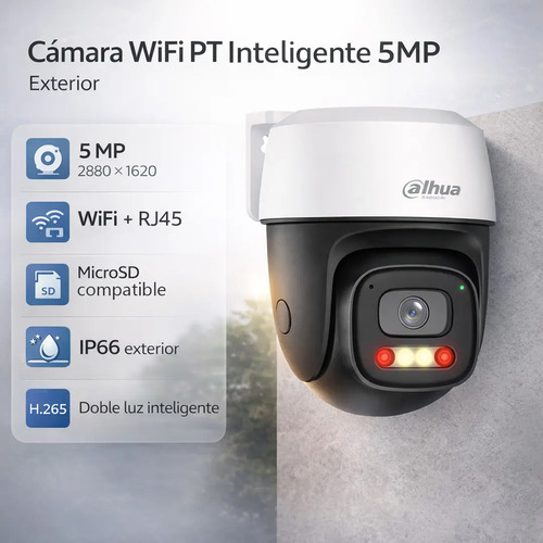 Kit 8 Cámaras IP PT WiFi Dahua DH-P3I-PV, tipos de conexiones con cable