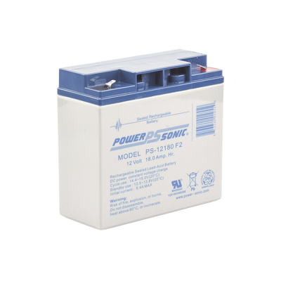 Batería AGM Power Sonic PS-12180-F2, capacidad @20HR 18.0 Ah