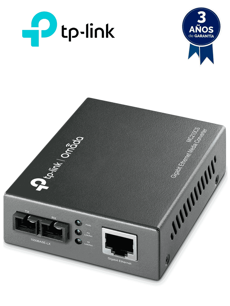 Convertidor de medios TP-Link MC210CS, operación plug and Play