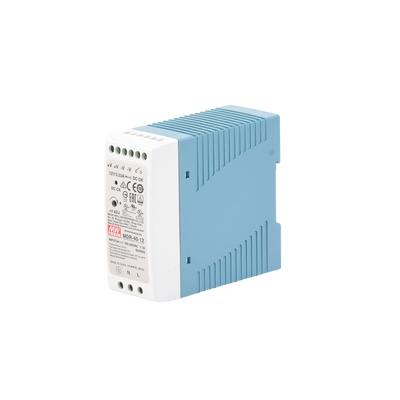 Fuente de poder riel DIN Meanwell MDR-40-12, eficiencia 86 %