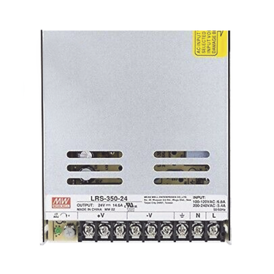 Fuente de poder Meanwell LRS35024, potencia de salida 350 W, corriente de salida 14.6 A