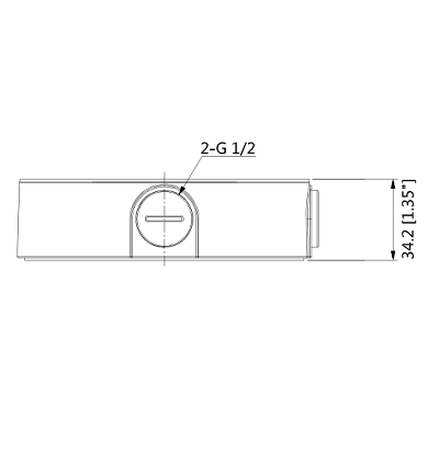 Caja de conexiones Dahua DH-PFA137, dimensiones Φ122.0 x 34.2 mm