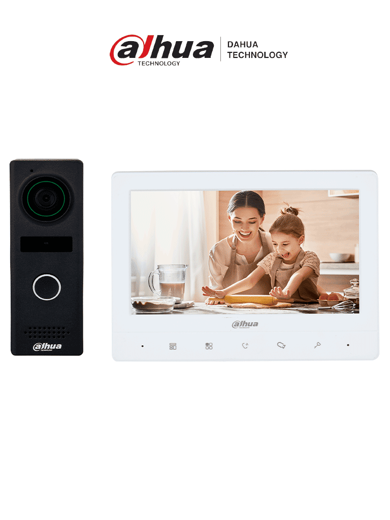 Kit videoportero Dahua DHI-KTA02M, alimentación 12 V DC 2 A, cámara 1.3 MP CMOS con DWDR e IR automático