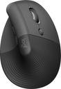 Mouse vertical Logitech LIFT VERTICAL, diseño vertical con ángulo de 57°