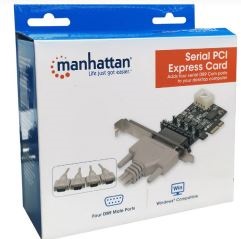 Tarjeta serial PCI Express Manhattan, certificaciones CE, FCC, RoHS, WEEE