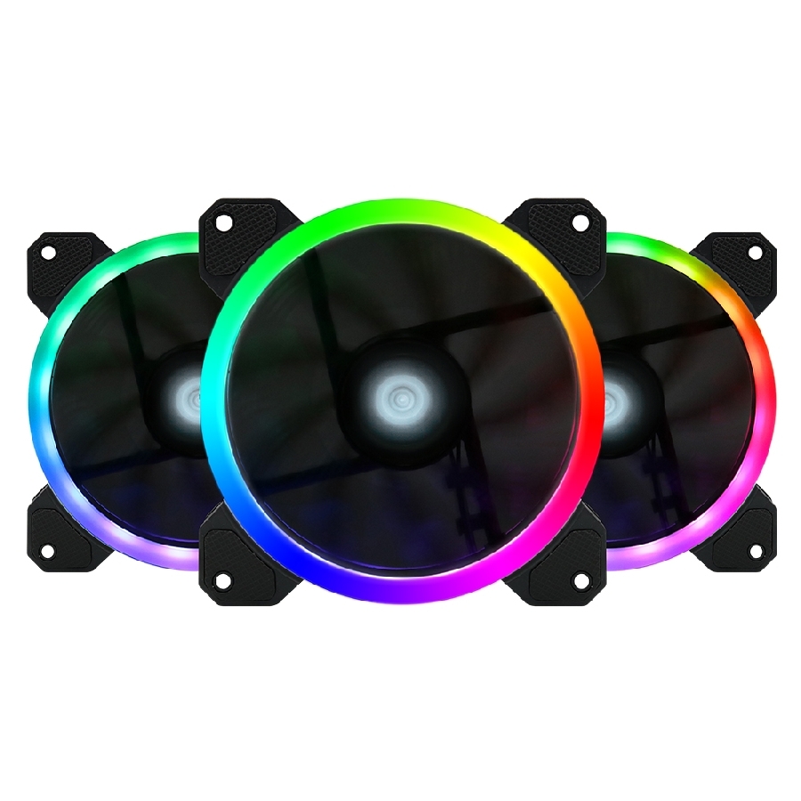 Kit 3 ventiladores Game Factor FKG400, velocidad 1500 RPM ±10%