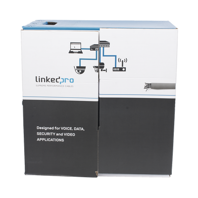 Cable Cat5e UTP LinkedPro by EPCOM EP-CAT-5E-R2, calibre 24 AWG