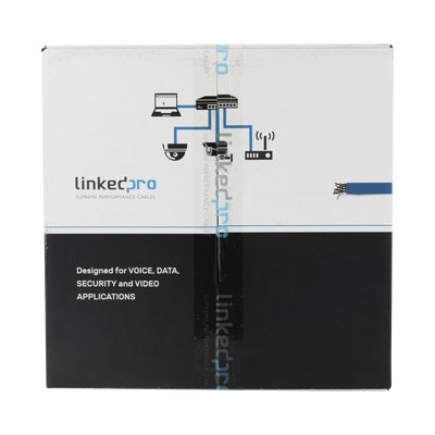 Cable Cat6+ UTP LinkedPro by EPCOM PRO-CAT6-R, conductor 100% cobre