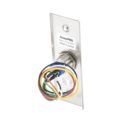 Botón de salida AccessPRO ACCESS40, voltaje de operación 12 Vcc