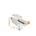 Conector N macho RF Industries RFN-1000-1S, acabado del cuerpo plateado