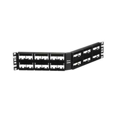Panel de parcheo Panduit CPPLA48WBLY, estilo angulado, sin blindaje