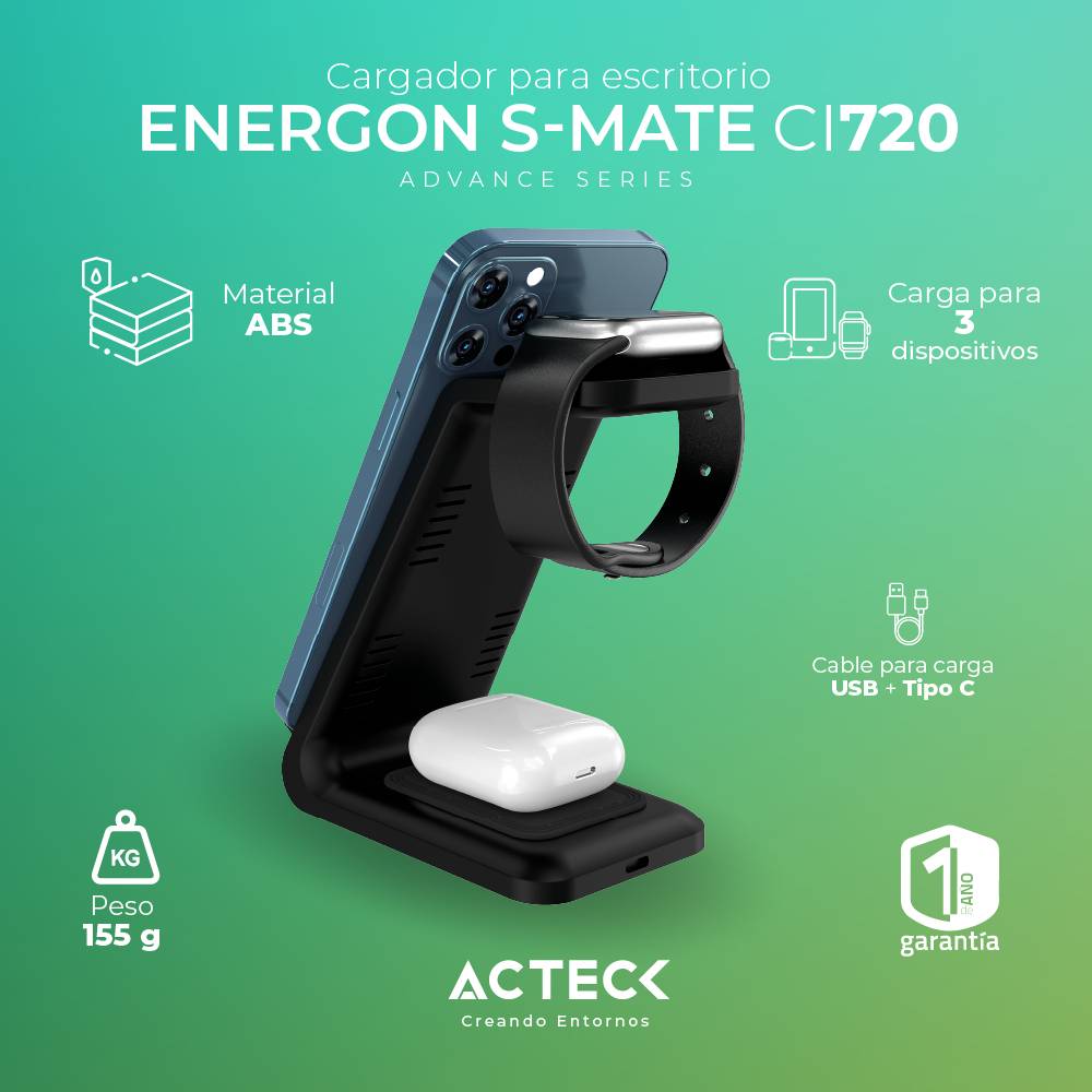 Cargador inalámbrico Acteck AC-937153 — imagen 4 de 4