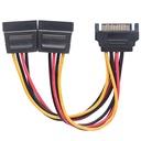 Cable de poder SATA Manhattan, salidas 2 conectores SATA de 15 pines hembra