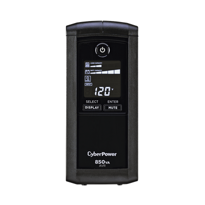 UPS CyberPower CP850AVRLCDA, indicadores pantalla LCD multifunción