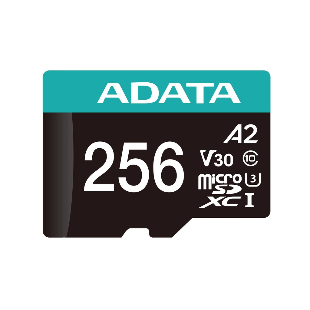 Memoria microSDXC Adata AUSDX256GUI3V30SA2-RA1, capacidad 256 GB