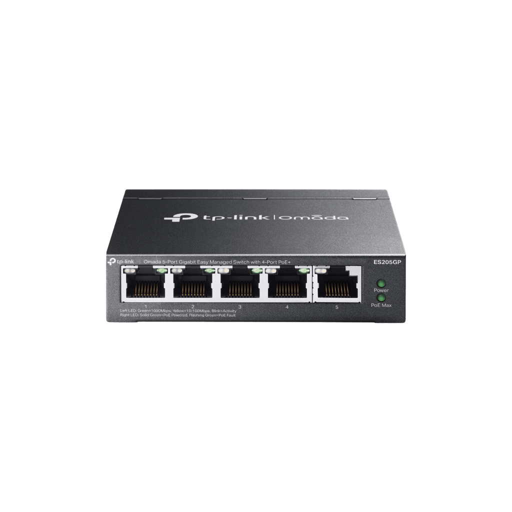 Switch PoE TP-Link Omada ES205GP, montaje escritorio o pared