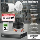 Kit CCTV Dahua XVR1B04-I, distancia de alcance 20 m, calidad de resolución 1MP