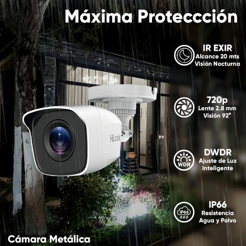 Kit CCTV HiLook by Hikvision KIT7204BM-MED-CC, largo 16.5 cm