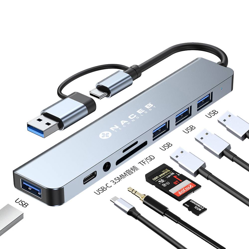 Hub USB-C/A Naceb NA-0149 — imagen 6 de 7