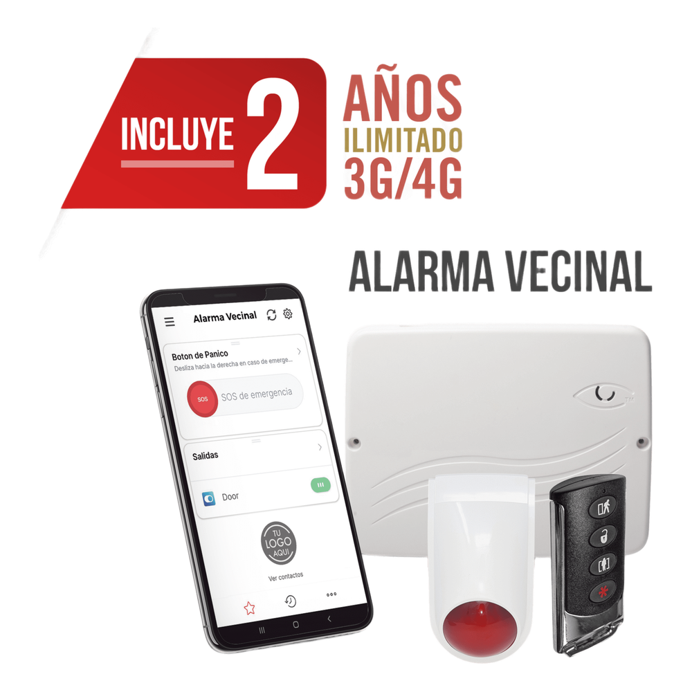 Kit alarma vecinal M2M Services PRO4GEN2-VECINAL, usuarios hasta 100