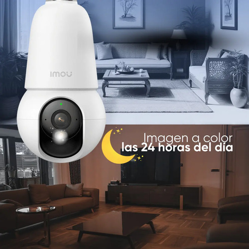 Kit 2 cámaras foco E27 IMOU IPC-K6C-3H1WEB, conectividad Wi-Fi 2.4 GHz