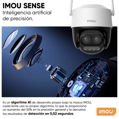 Cámara Wi-Fi PT IMOU IPC-S7DN-5M0WEZ, distancia de alcance 56 m