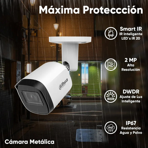 Kit Dahua B2A21N-HIGH-SC, material externo metal, lugares de montaje Pared,Techo