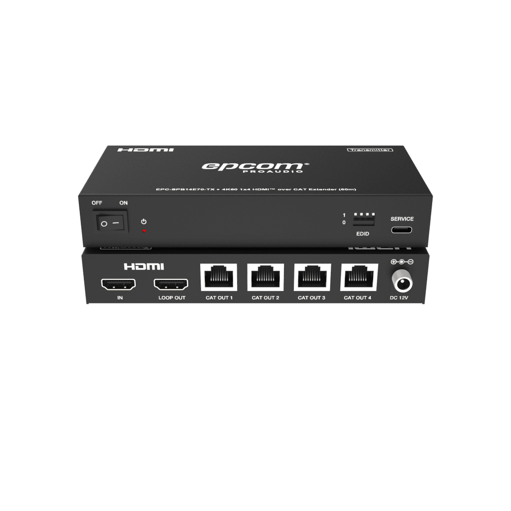 Extensor splitter EPCOM ProAudio EPC-SPB14E70, gestión de EDID avanzada