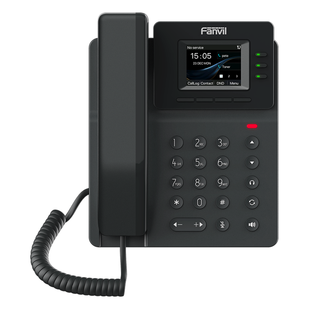 Teléfono IP Fanvil V60W, alimentación PoE 802.3af o 5 Vcc 1 A