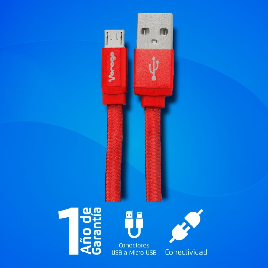 Cable USB Vorago AC-365810-31, conector 2 micro USB