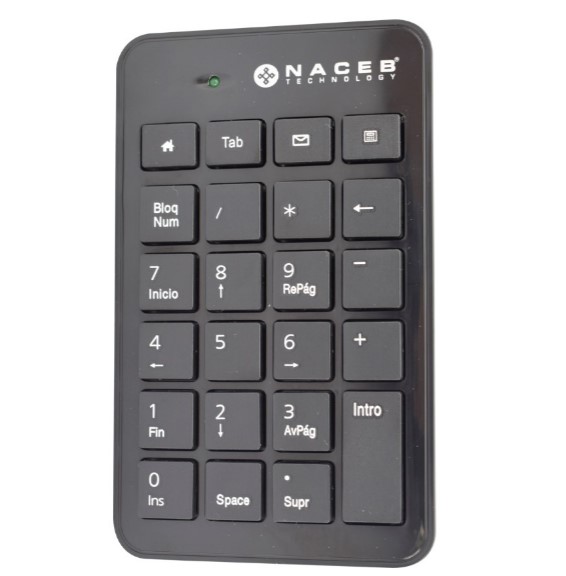 Teclado numérico Naceb Technology NA-0104, color negro