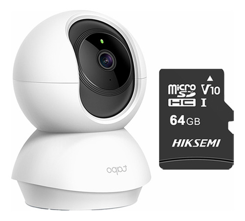 Cámara WiFi PT TP-Link Tapo C200, 360° microSD 64GB, color blanco