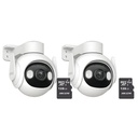 Kit 2 cámaras WiFi PT IMOU IPC-GS7EN-3M0WE, microSD 128GB, color blanco
