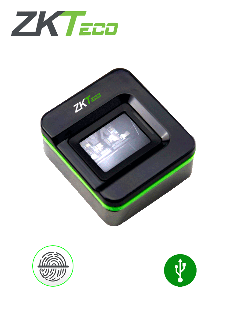 Enrolador de huella USB ZKTeco SLK-20R, SilkID 500 DPI, rotación del dedo 360°