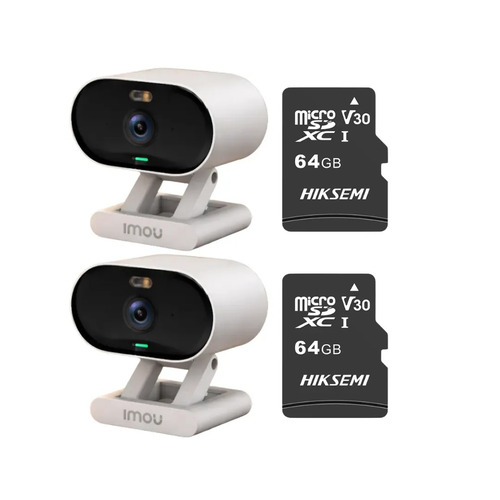 Kit 2 cámaras Wi-Fi IMOU IPC-C22FN-C, Versa 2MP microSD 64GB, grado de protección IP65
